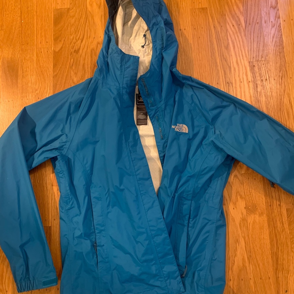 North Face Rain Jacket Teal